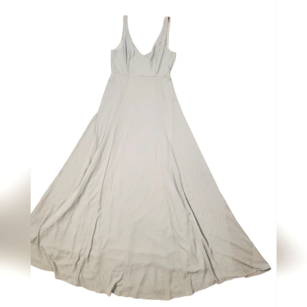 Show Me Your Mumu Jenn Maxi Dress Blue Gray Bridesmaid Size Large
